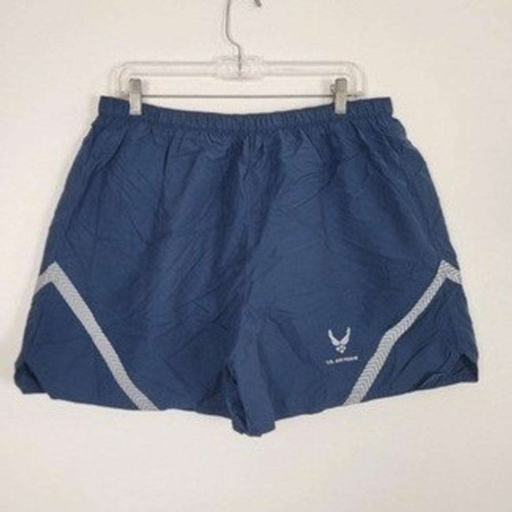 USAF US Air Force PT Shorts Mens XL Blue IPTU Physical Training Trunks Lined